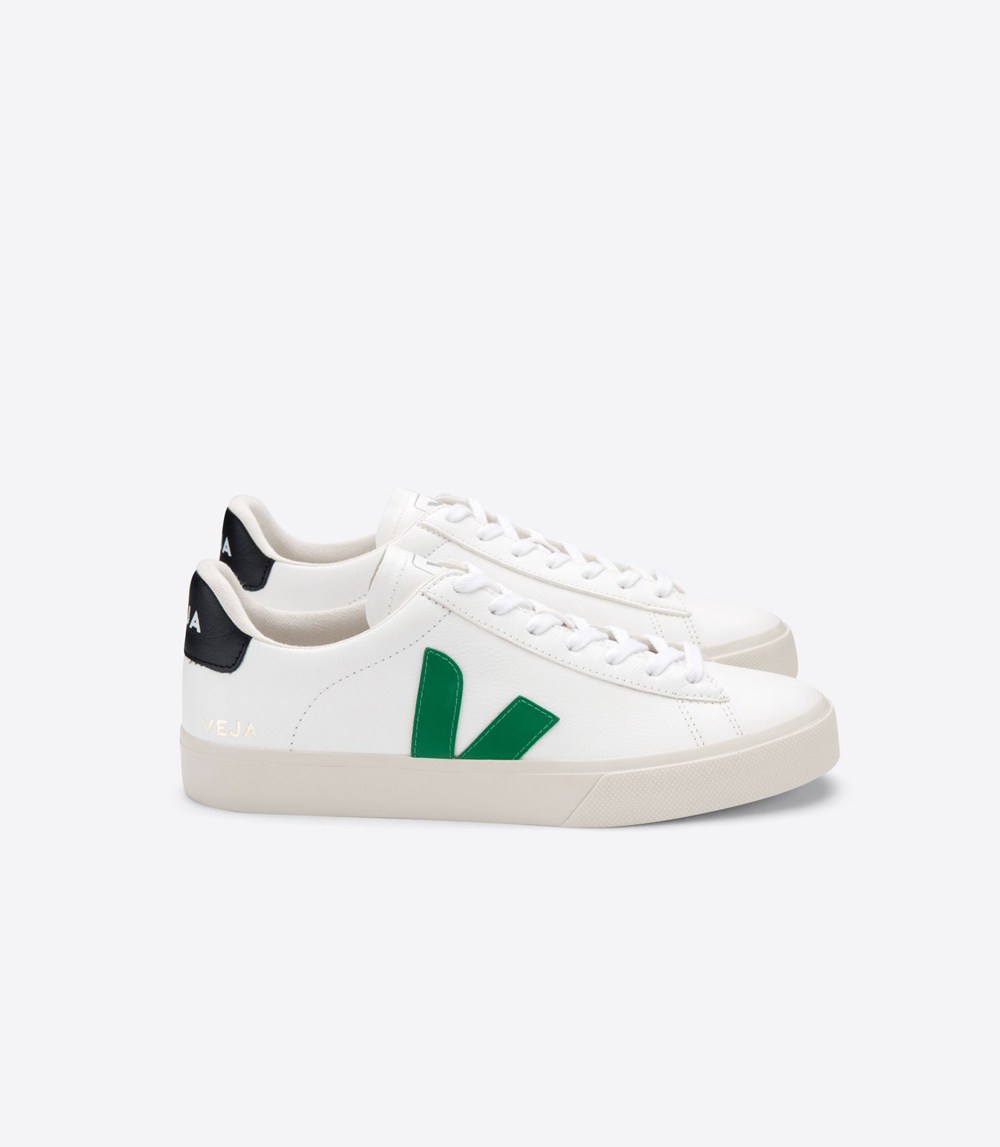 Veja Trainers Mens White - Campo Chromefree Leather - EDQT-50841